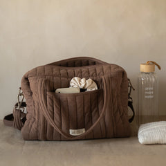 Akiiko Espresso Crinkle Duffle Bag