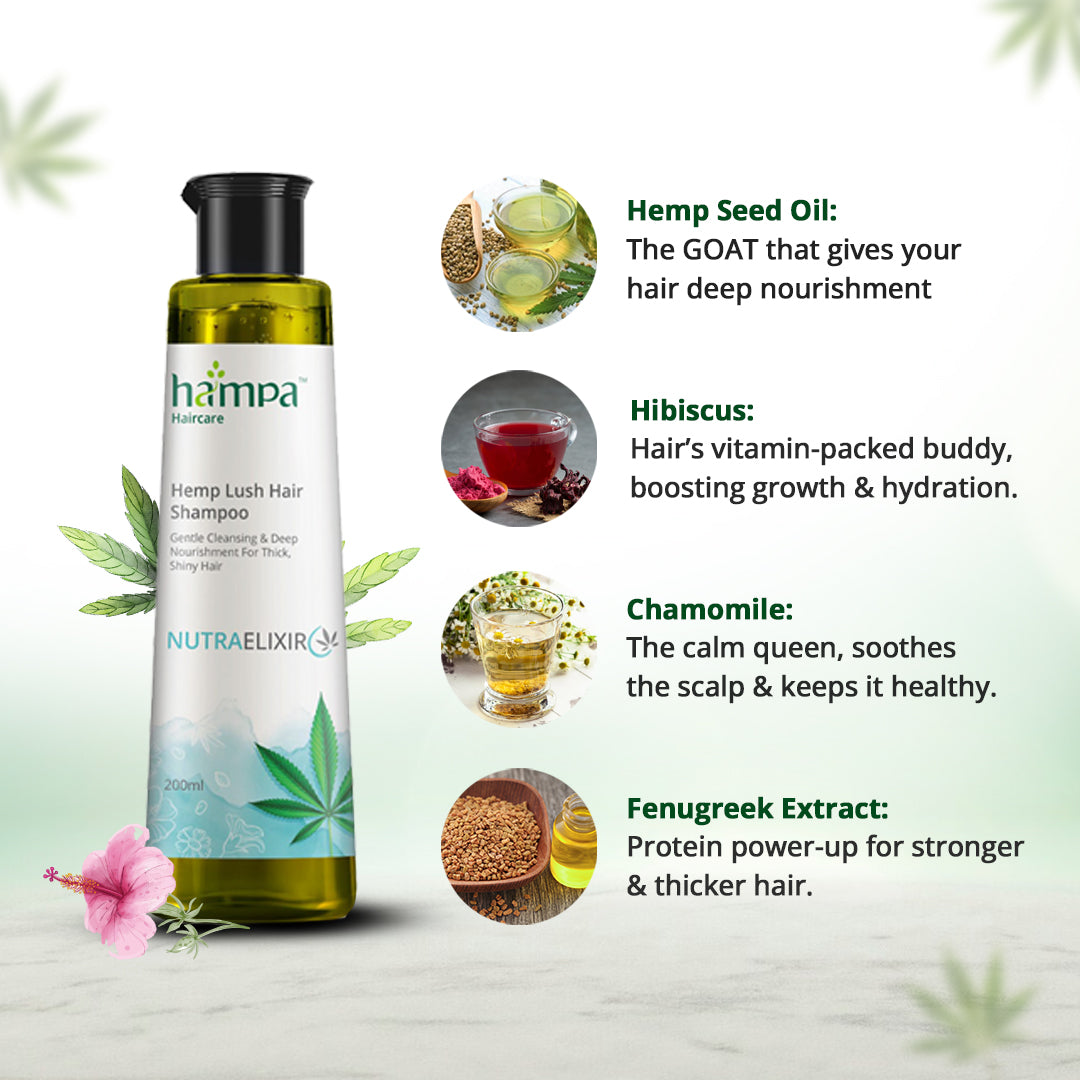 Hemp Shampoo for Hairfall Control & Smoothness