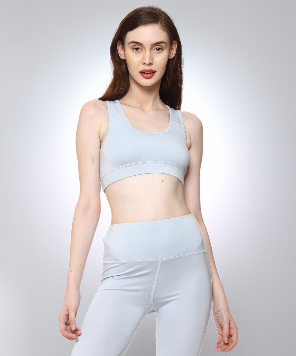 Naturefab Women's Bamboo Sports Bra Sky Blue