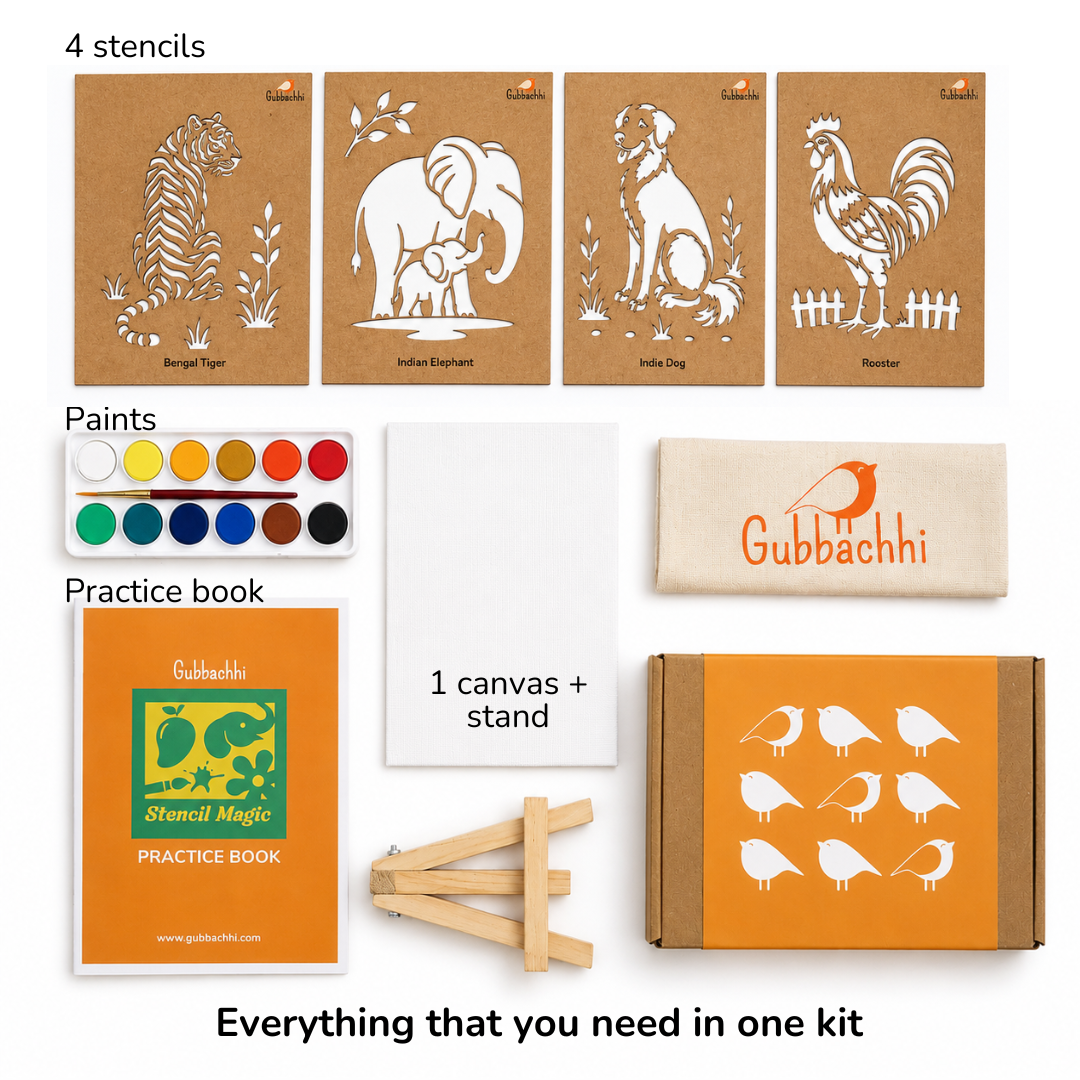 Gubbachhi Stencil Magic Animals