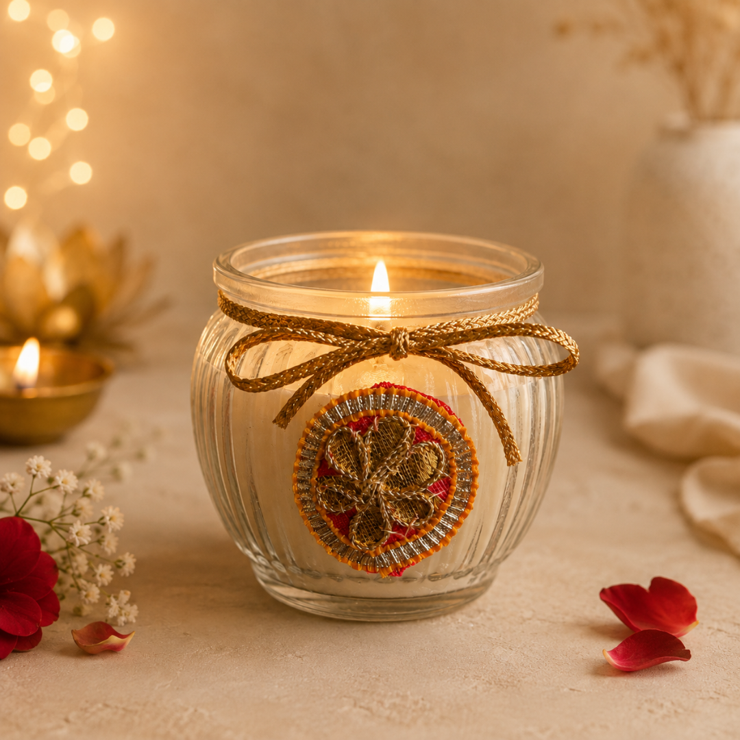 Midnight Royale Playing Cards Gift Box | Diwali Gift Hamper with Matka Candle