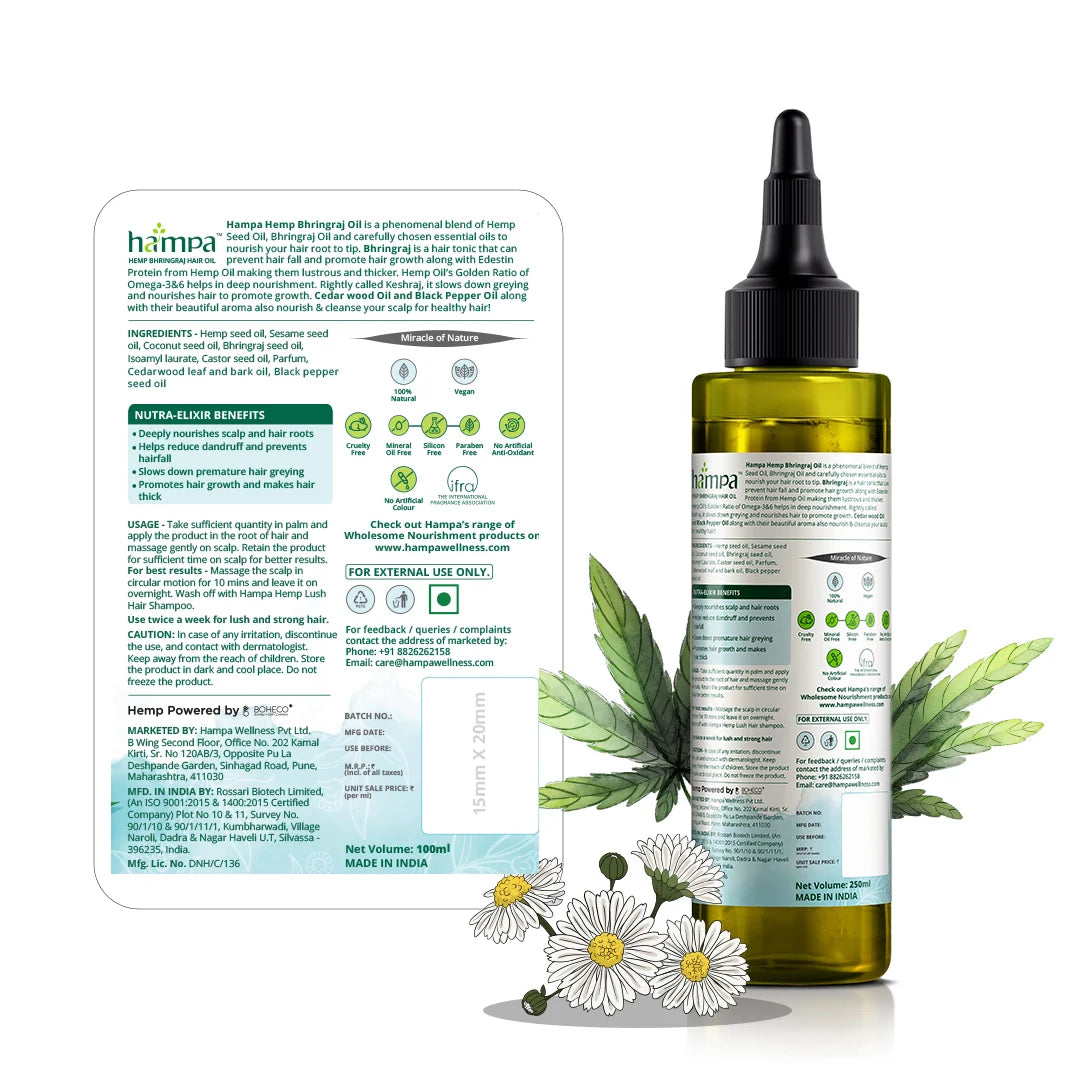 Hampa Wellness Bhringraj Hair Oil