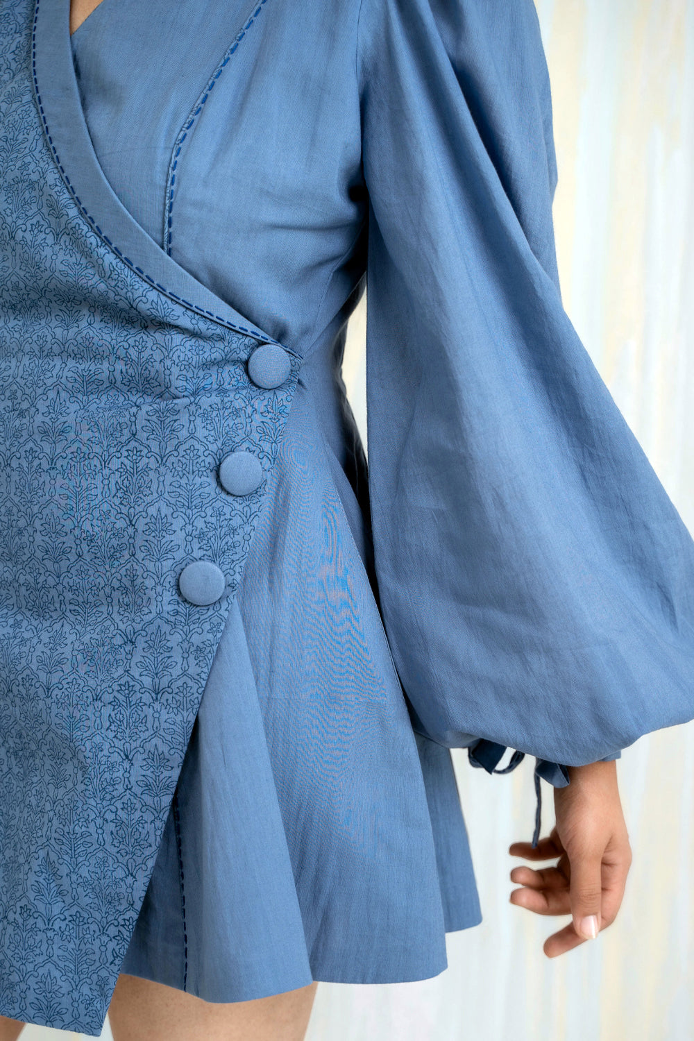 ITIDOR  Dikost Short Dress, Overlapped Dress