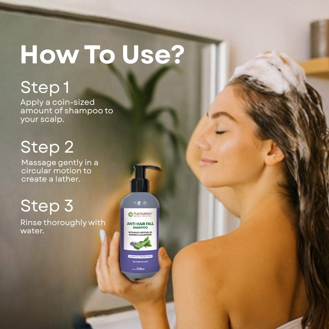 Anti-Hair Fall Shampoo with Peptides, Provitamin B5 & Niacin  250ml