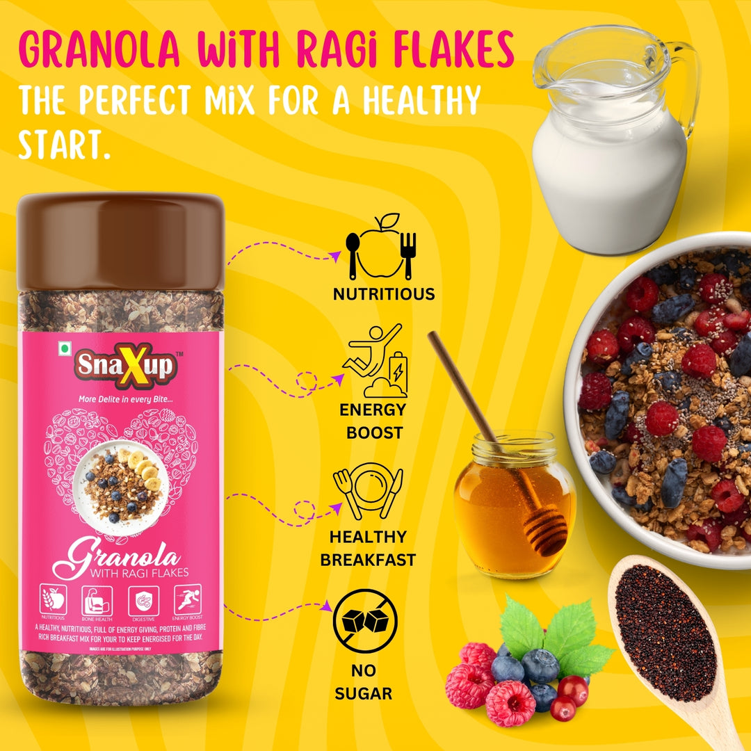 Snaxup Granola With Ragi Flakes