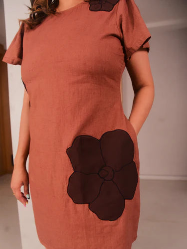 WhySoBlue Rae Applique Short Dress