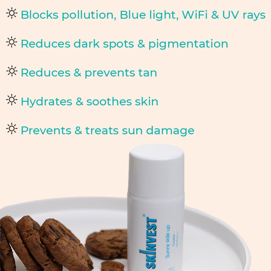 Skinvest Sunny Side Up Sunscreen SPF 50 PA++++ Broad Spectrum For Pigmentation, Dark Spots, Sun Tan and Bomb Bum Body Skin Tightening, Stretch Marks Reducing Cream 100ml