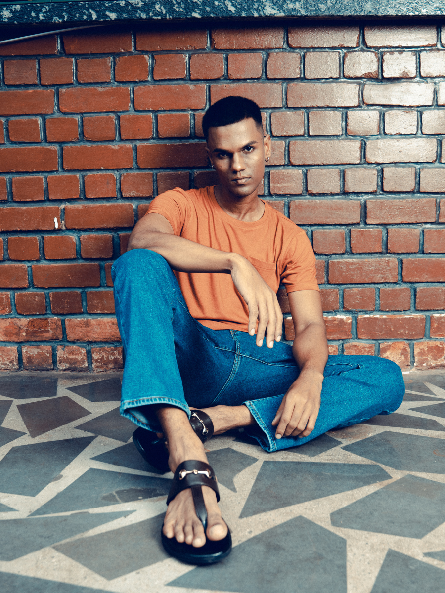 Monkstory Bamboo Cotton Crew Tee - Rusty Orange