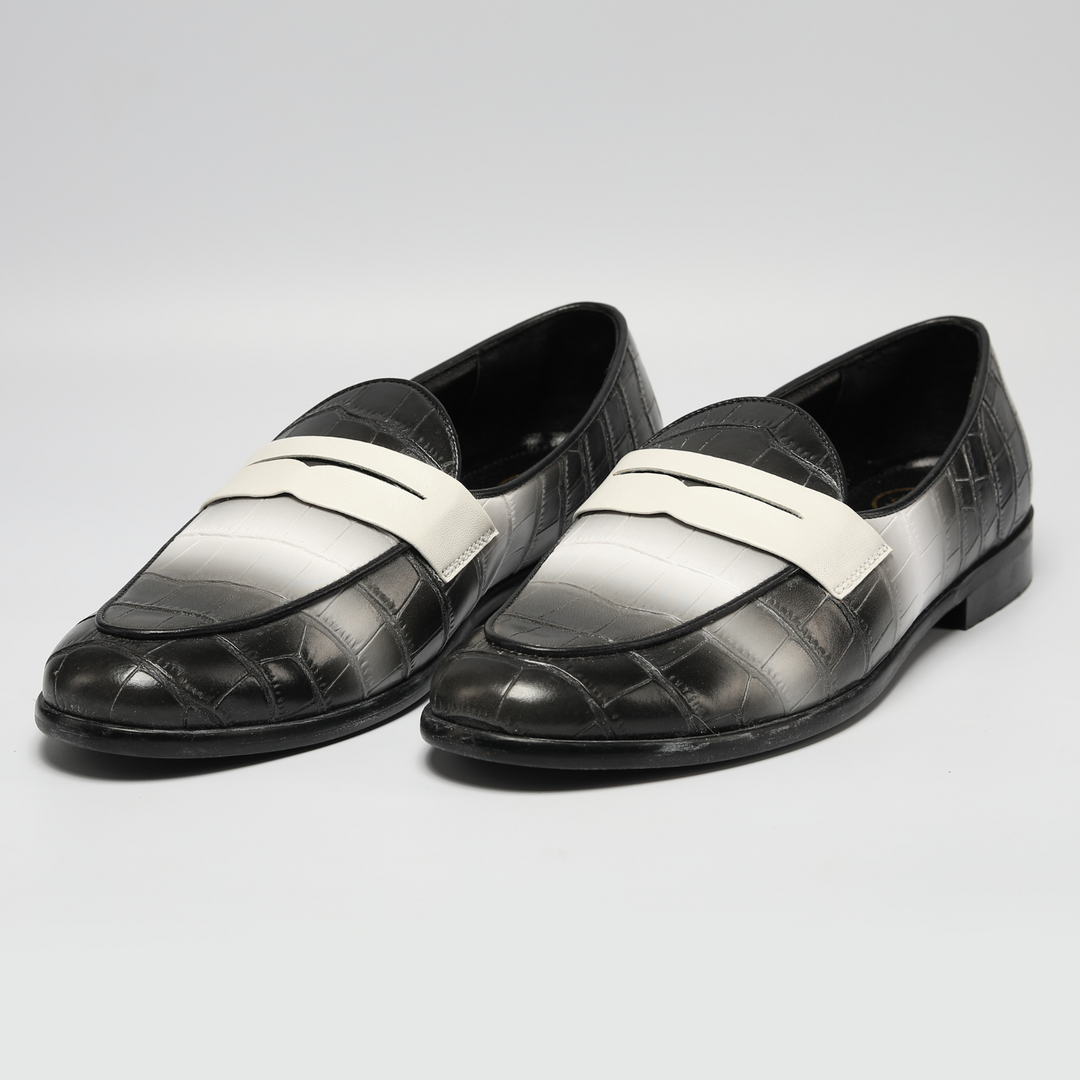 Monkstory Magnificos Faded Slip Ons - Black/White