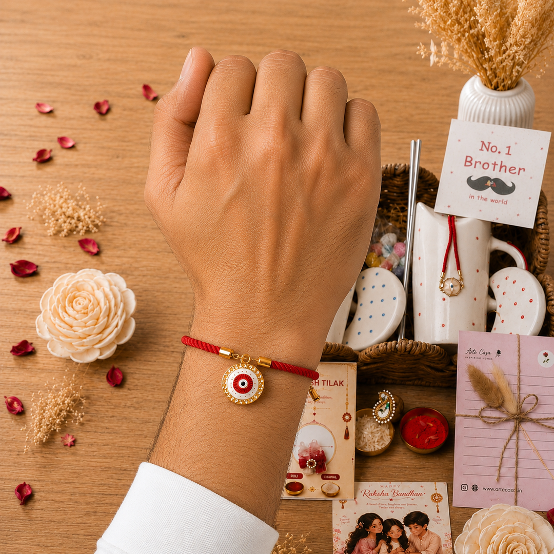 Artecasa Crimson Ceramic Sipper Hamper | Premium Raksha Bandhan Gift Hamper