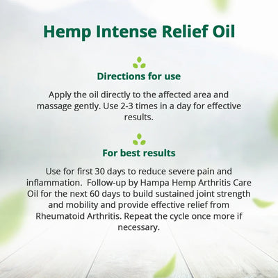 Hampa Hemp Arthritis Intense Relief Oil 50ml + Hampa Hemp Arthritis Care Oil 100ml