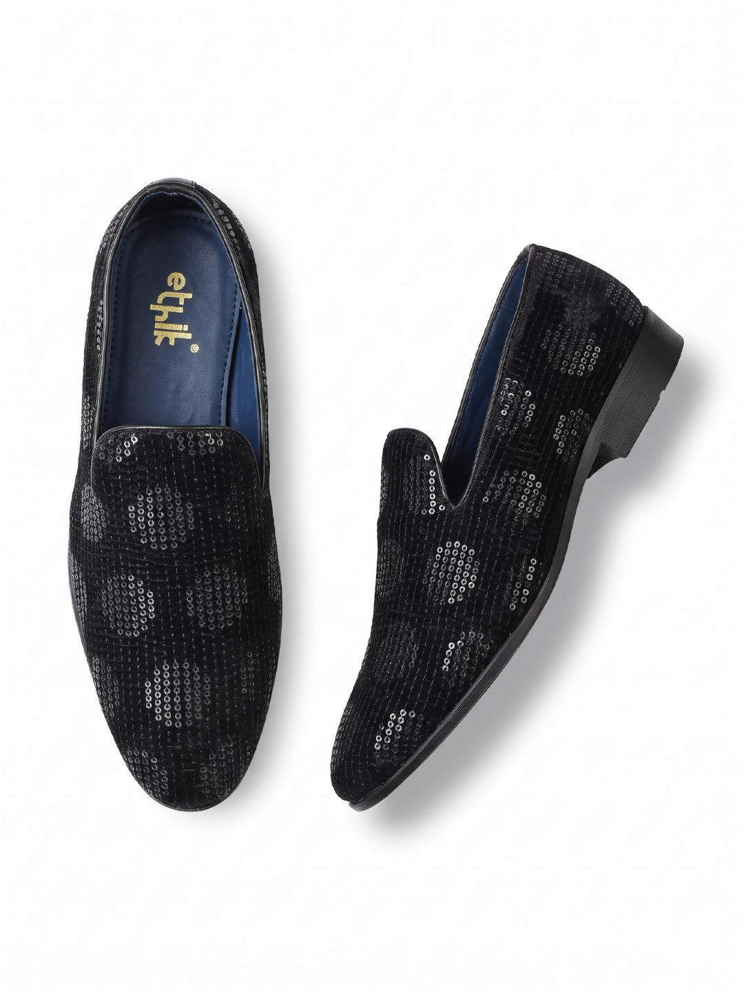 Black Sequin Embellished Slip-on -007