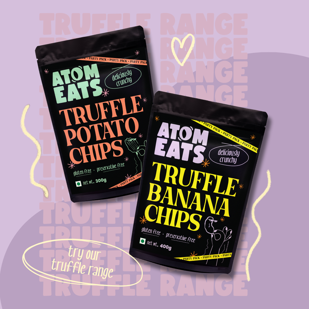 Atom Eats Truffle Banana Chips Party Pack |  400g Pack by Atom Eats