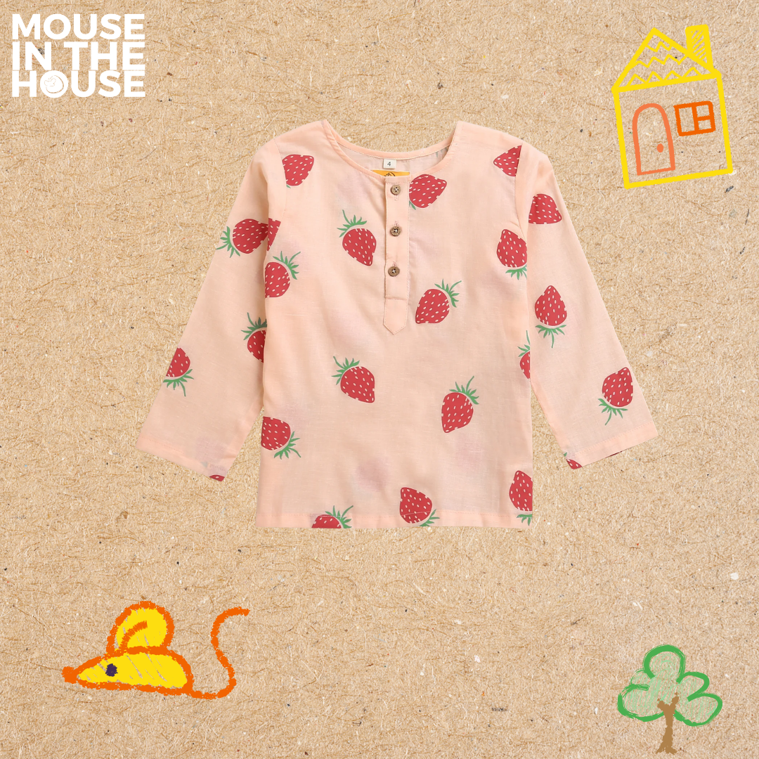 Mouse In The House A Fresh Strawberry- Unisex Nightdress