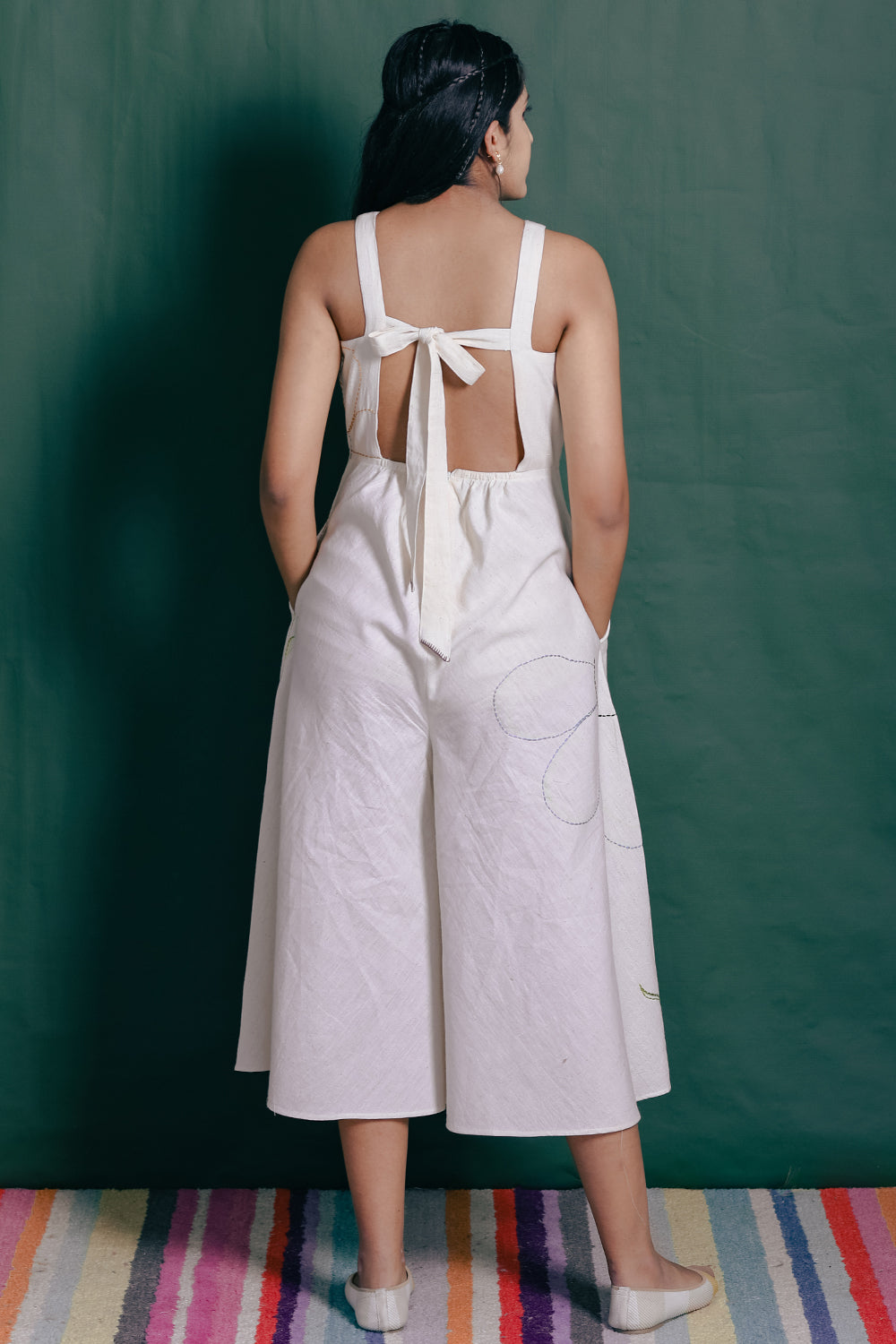 ITIDOR udita Jumpsuit -  Halter Neck Cut -Away Waist