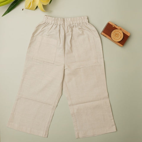 Breeze Belle 100% Handspun Khadi Cotton Pants' - Girls' Cotton Pants with a Flare