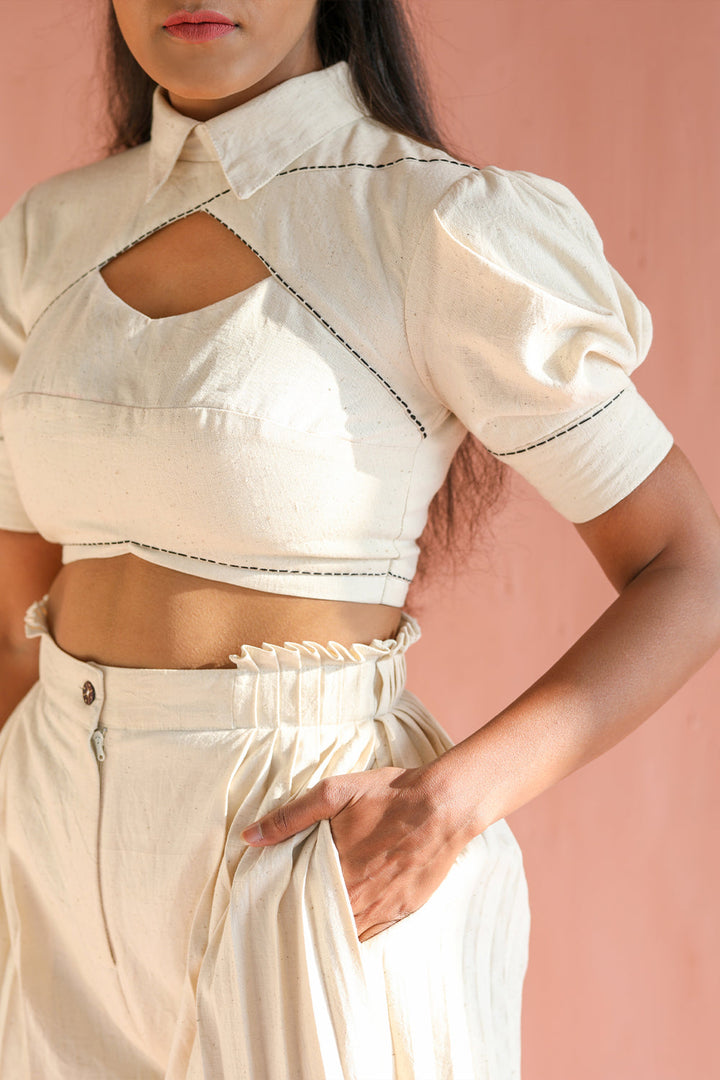 ITIDOR Marguerita Blouse - Structured Crop Western Blouse