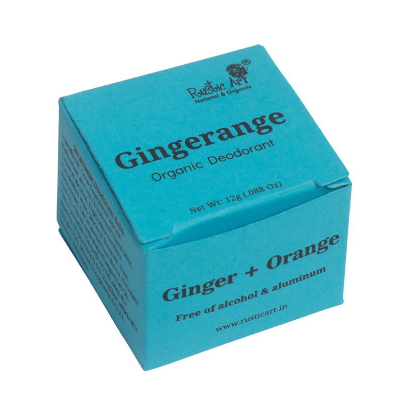 Rustic Art  Gingerange Organic Deodorant Balm with Vitamin E (12g)