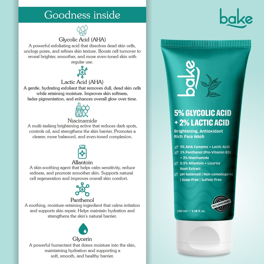 5% Glycolic Acid + 2% Lactic Acid Daily Face Wash