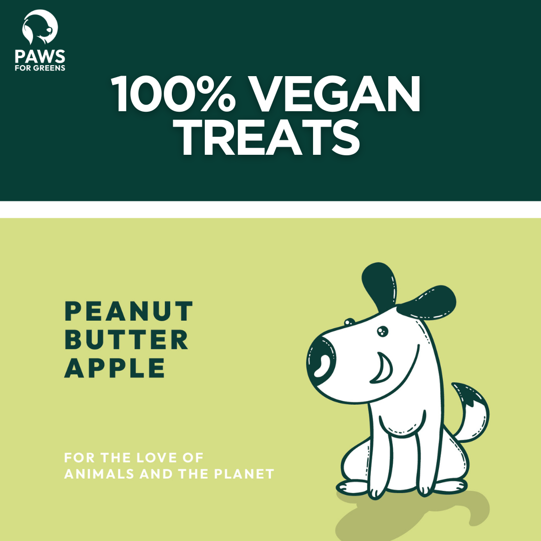 Paws For Greens Vegan Treats- Peanut Butter and Apple Flavor - 100 gm