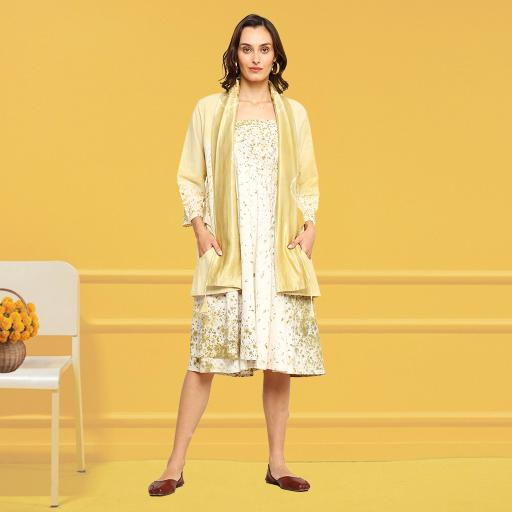 Bageeya "Mango Masala" Cambric jacket | Crafted with Sacred Temple Roses and ayurvedic herbs| Detailed with Tassals