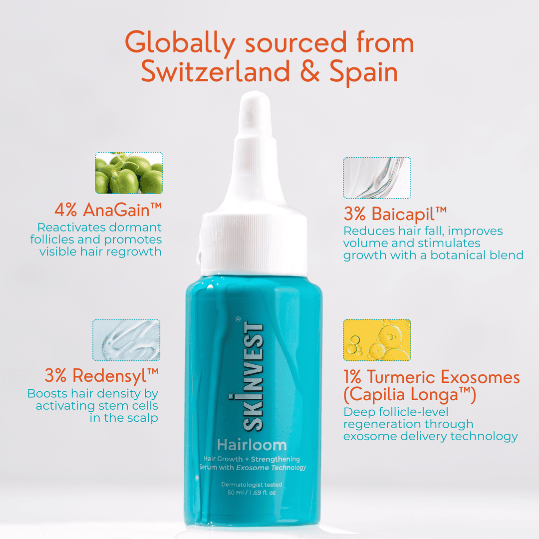 Skinvest Hairloom Hair Serum | AnaGain, Redensyl & Baicapil | 50ml