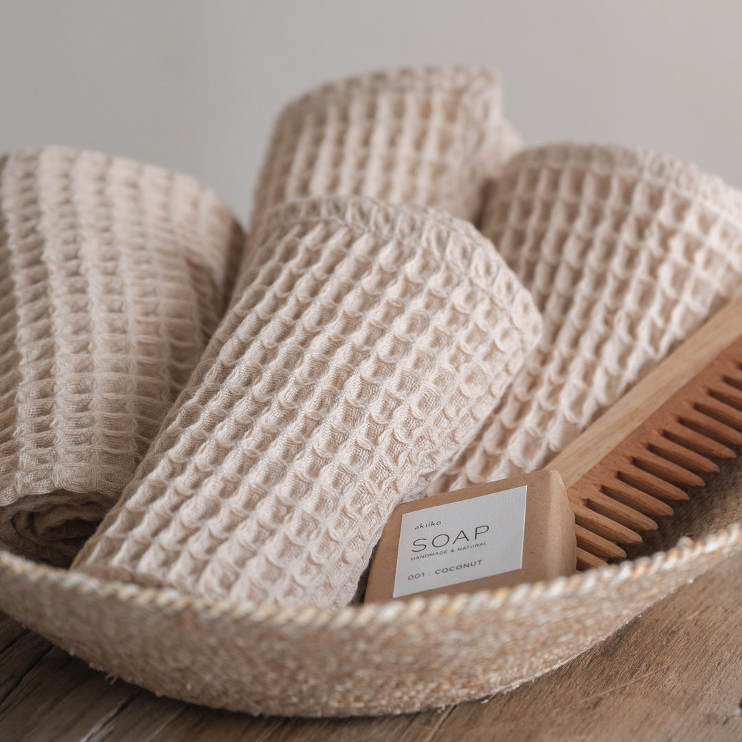Akiiko Pique Waffle Face Towel (Set of 4)