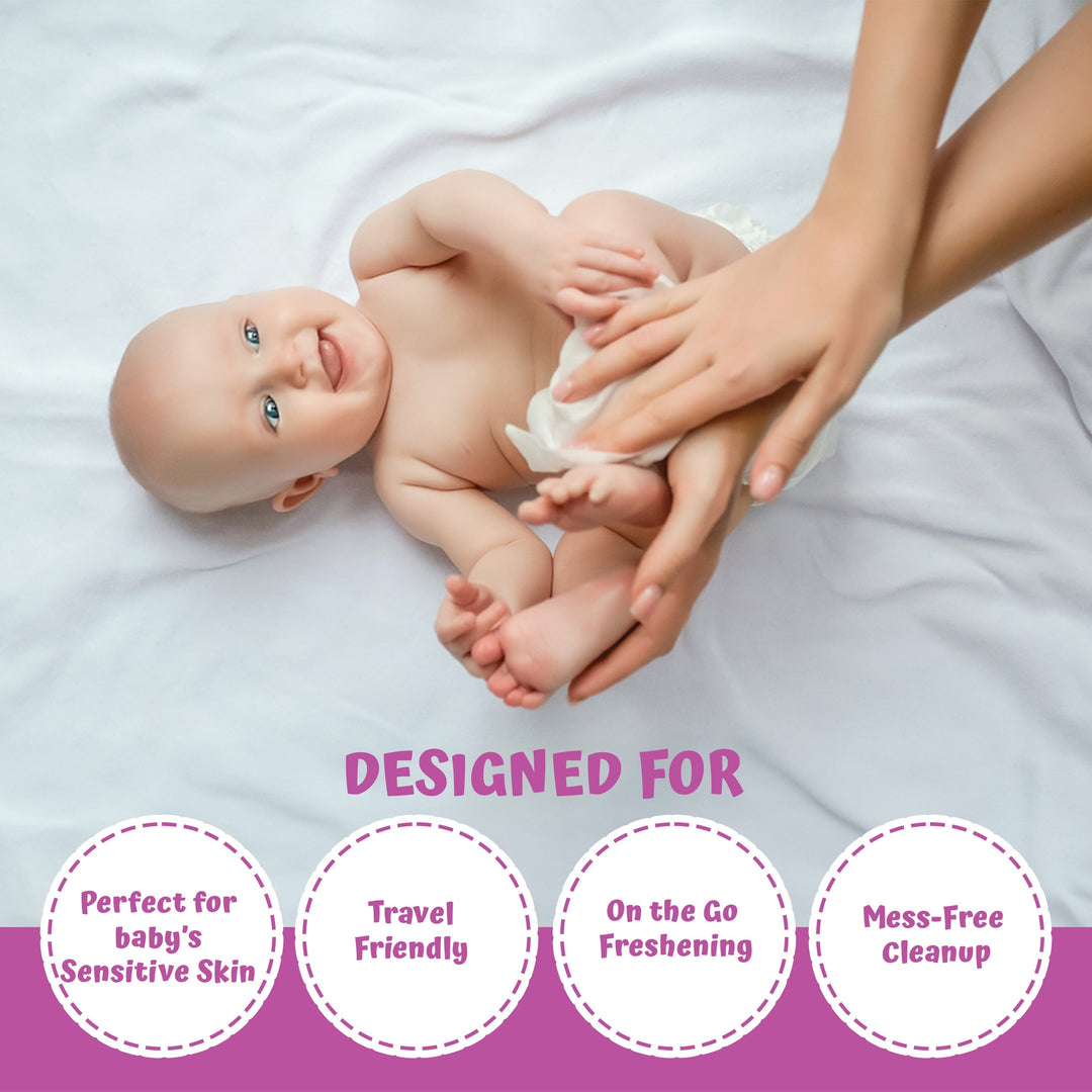 CutetotZ® Baby Wipes - Plant based, 100% Biodegradable, Green Seal® Certified, 99% Water Wipes