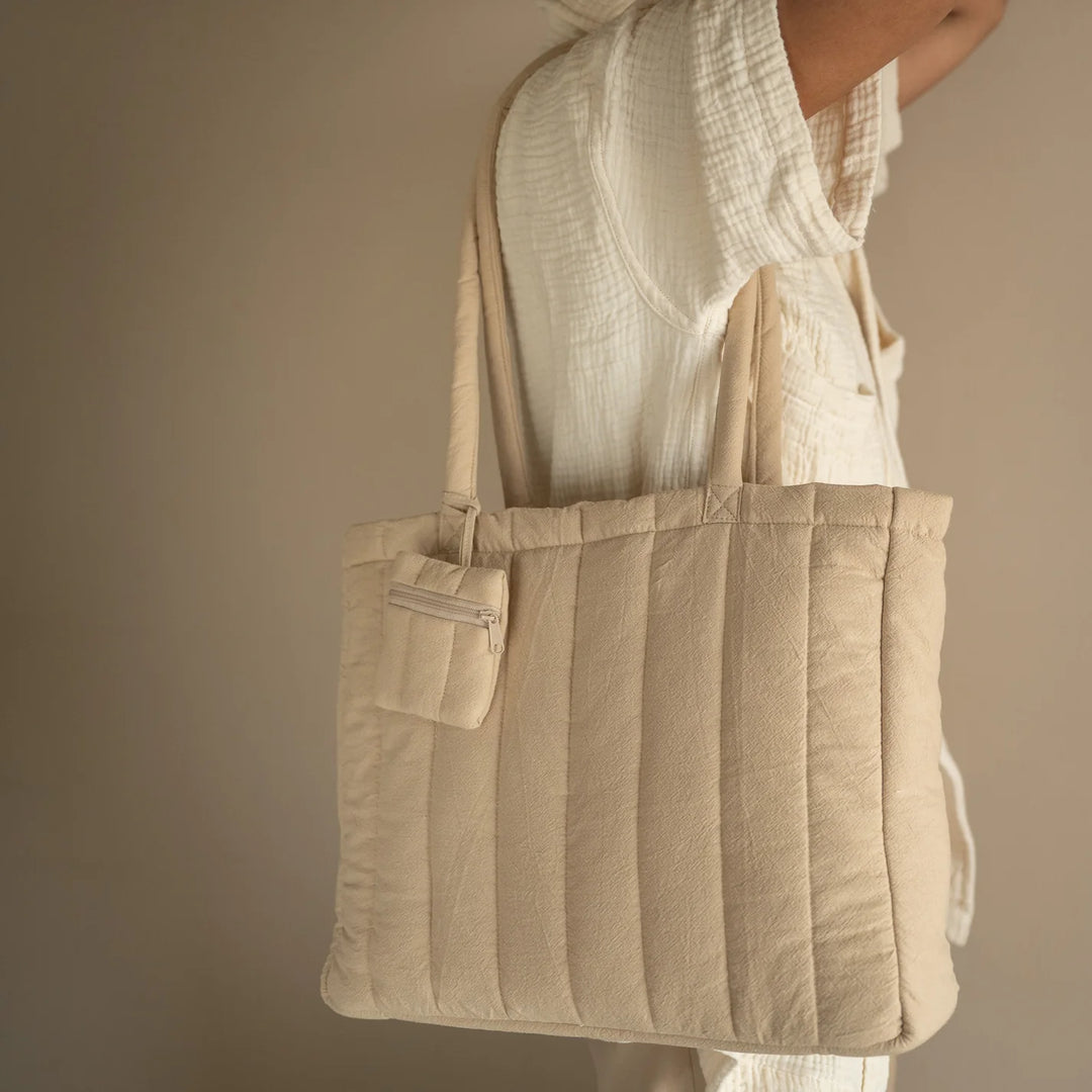 Akiiko Crinkle Stripe Tote Bag