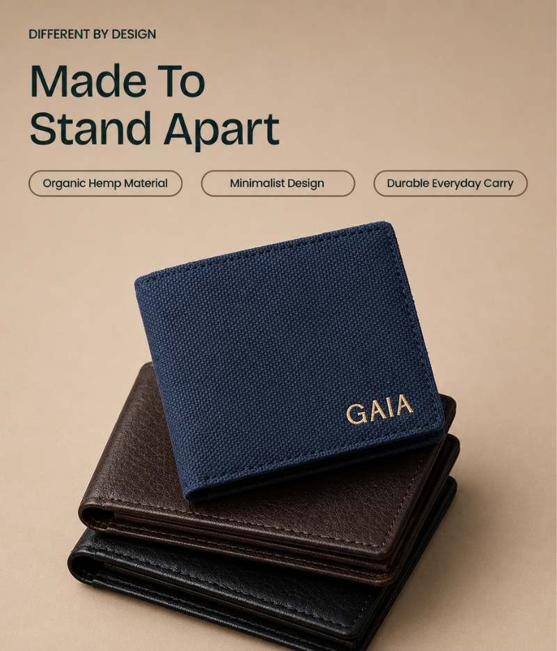 The Label GAIA Minimalist Organic Hemp Men’s Wallet