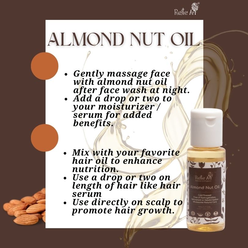 Rustic Art Organic Almond Nut Oil (50 ml)