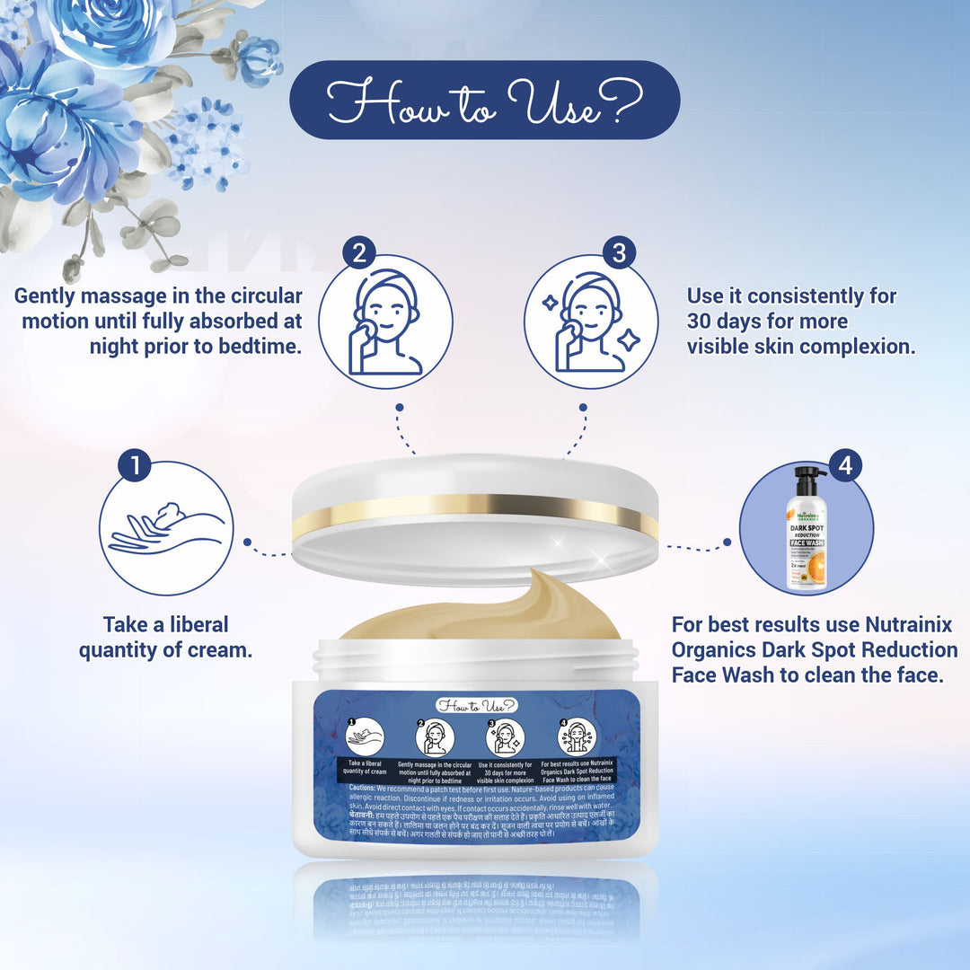 Nutrainix Organics Dark Spot Corrector & Brightening Cream for Even, Glowing Skin - 50 gm