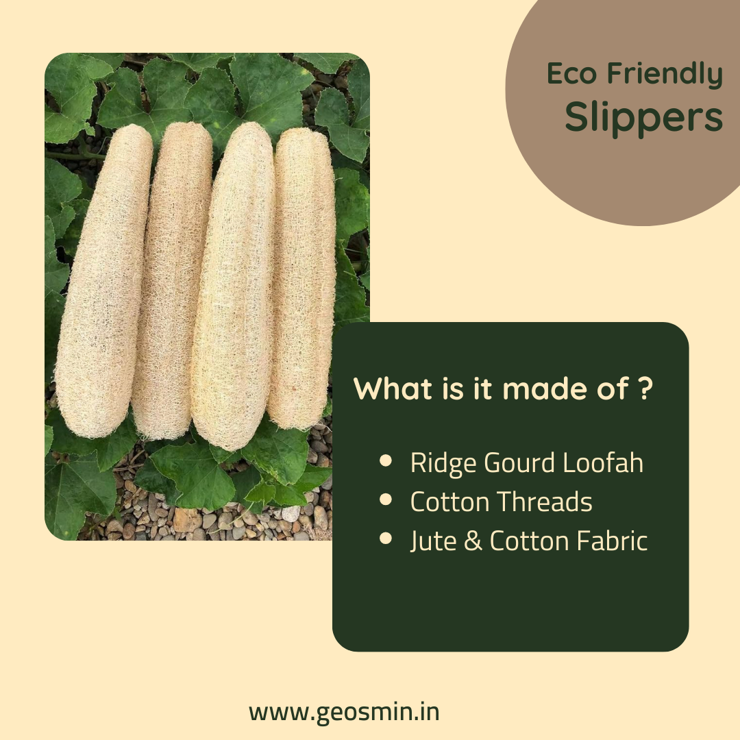 Geosmin Indoor slippers – loofah | open toe slidders (pack of 3)