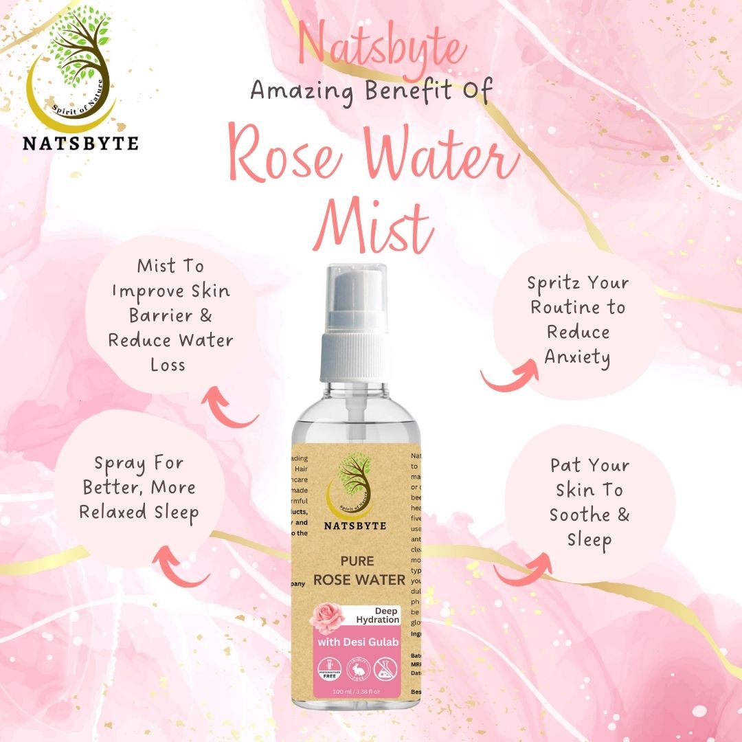 Natsbyte 100% Pure & Natural Rose Water - 100 ml