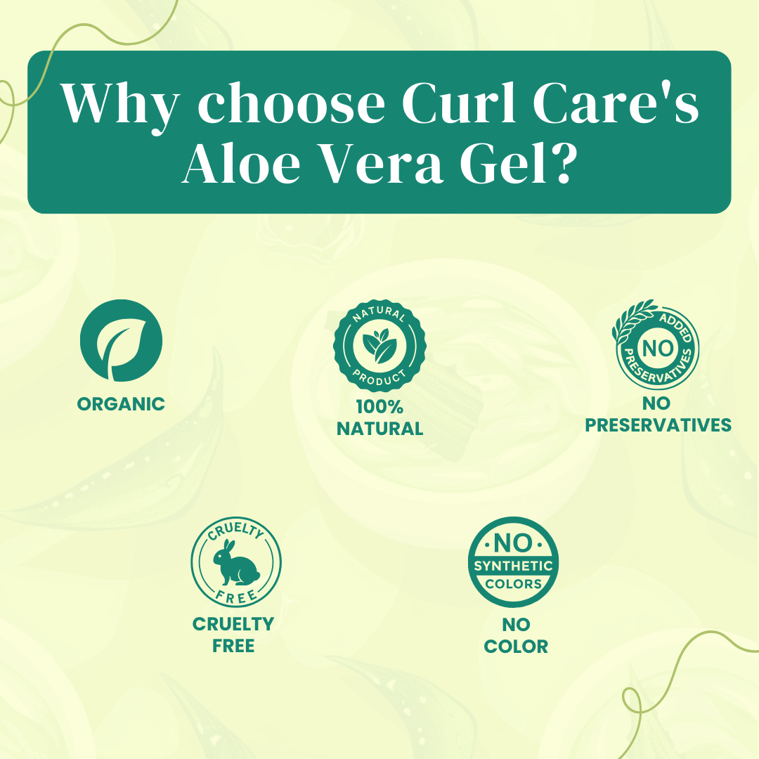 Curl Care Organic Aloe Vera Gel - 200ml for Hair & Skin