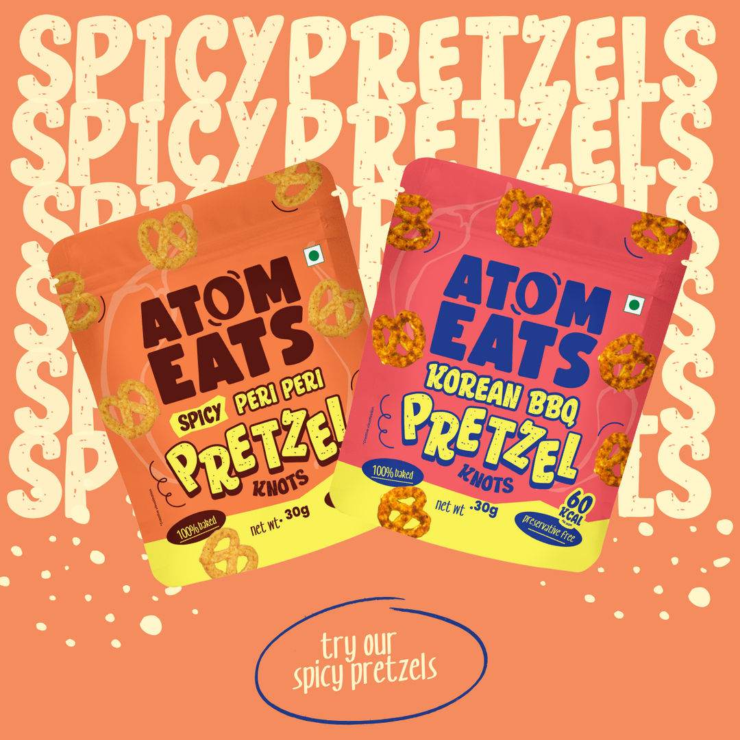 Atom Eats Peri Peri Pretzel Knots | (30g Pack X 2) by Atom Eats
