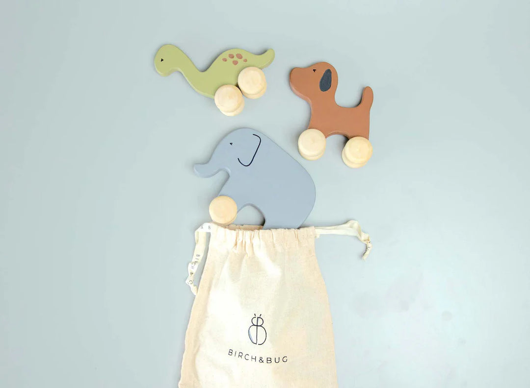 BIRCH & BUG Animal Roller Toys - Set of 3