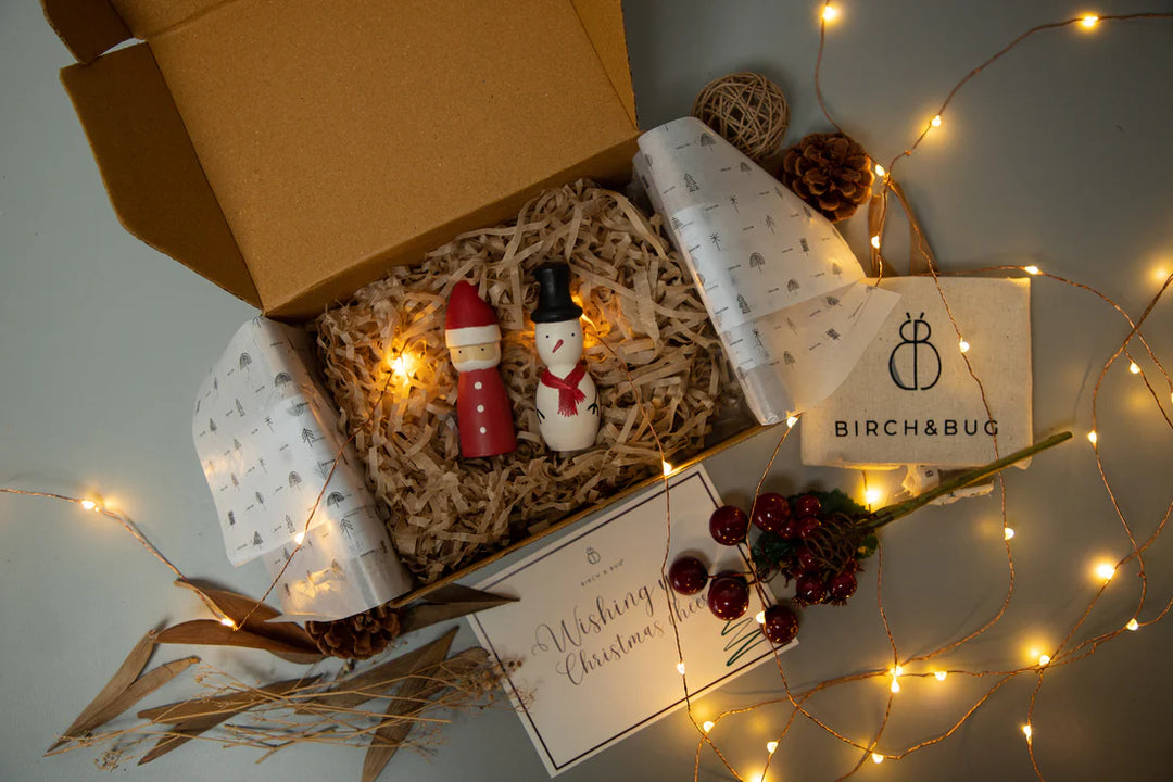 BIRCH & BUG Santa & Snowman Set