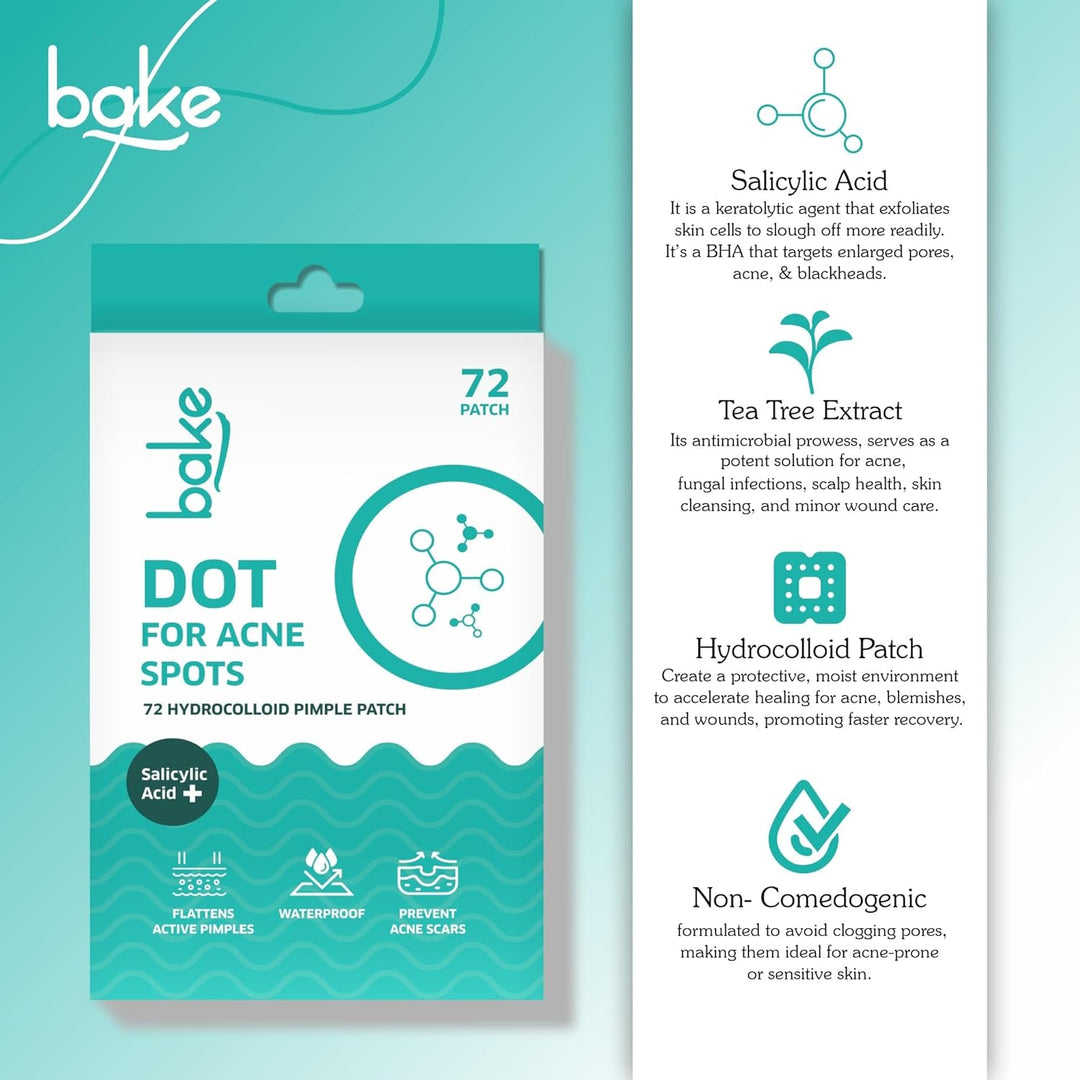 2% Salicylic Acid Dots for Acne Spots - 72 Dots