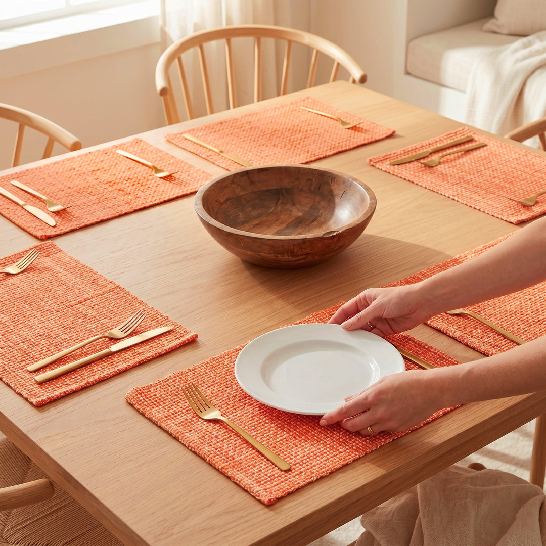 Cotton Woven Placemats Set of 6