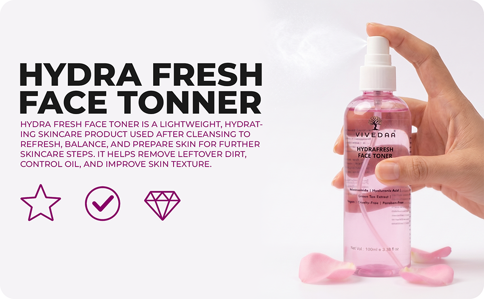 Vivedaa Hydrafresh Toner Face Toner | 100 ml
