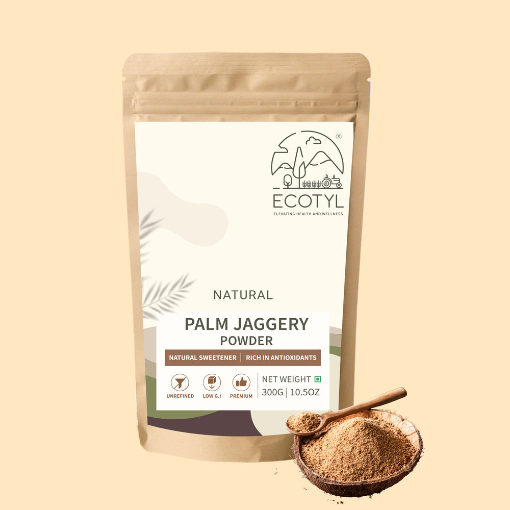 Ecotyl Palm Jaggery Powder | Natural Sweetener | Rich Caramel Taste | 300g
