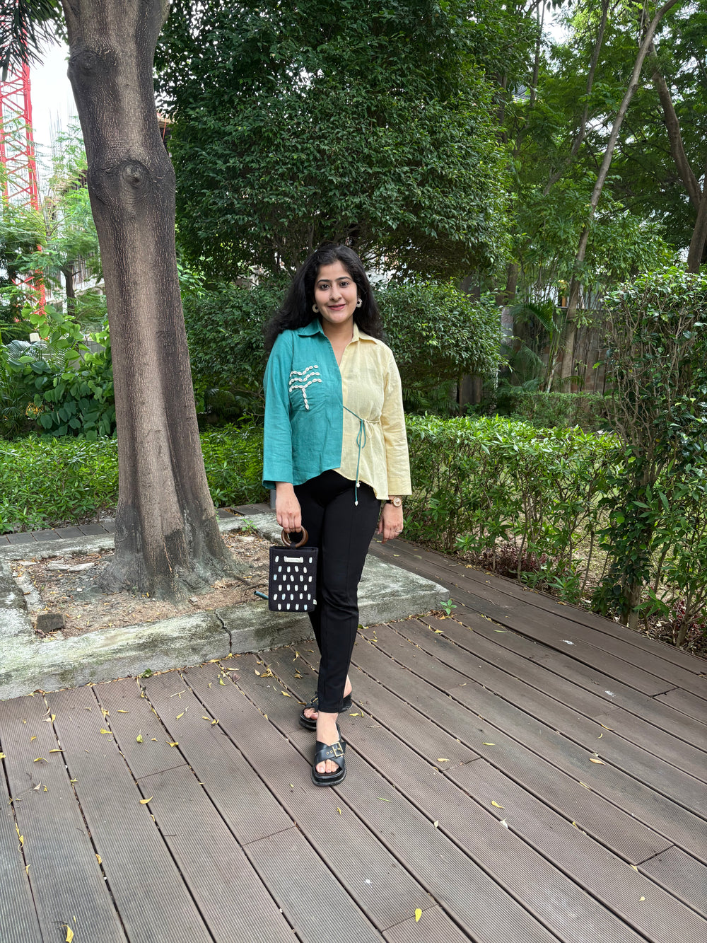 Palm Half & Hue Top