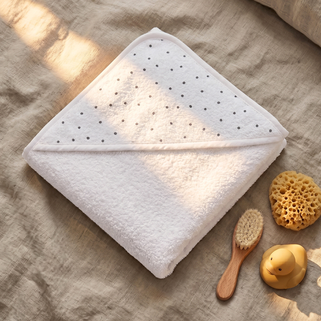 Country Village Hooded Towel with Dot