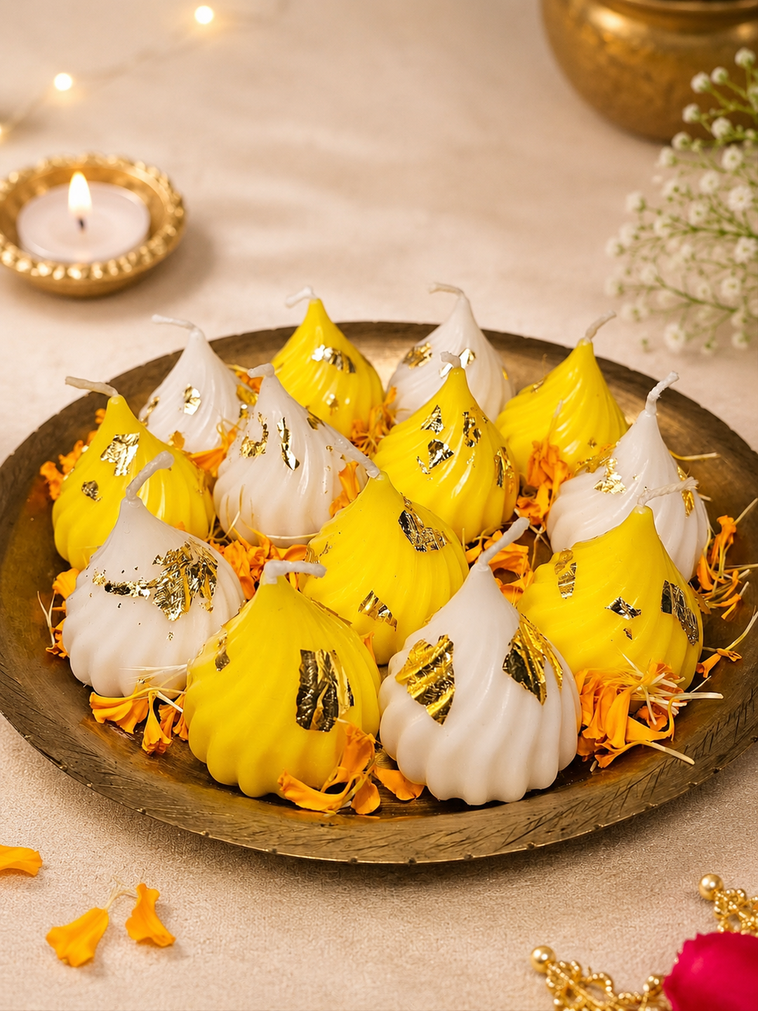 Modak Soy Wax Scented Candles | Festive Diwali Gift | Handmade Candles