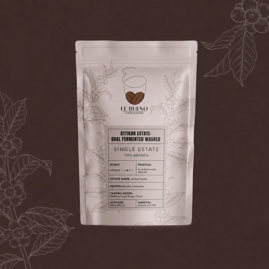 El Bueno Attikan Estate- Dual Fermented Washed Coffee Beans