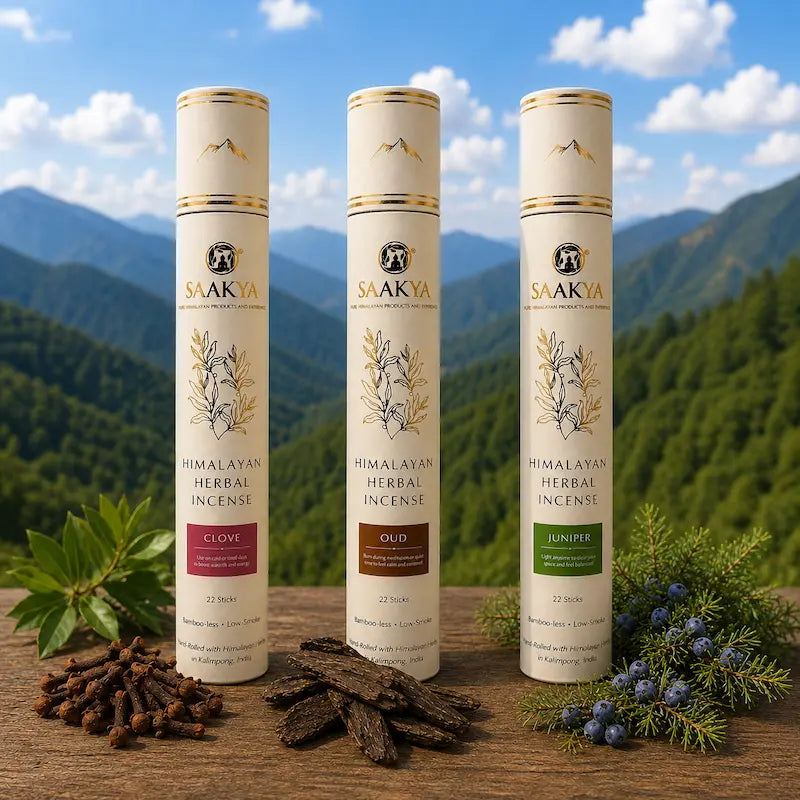 Saakya Grounding Ritual Pack | Clove, Juniper & Oud Incense Sticks | Pack of 3