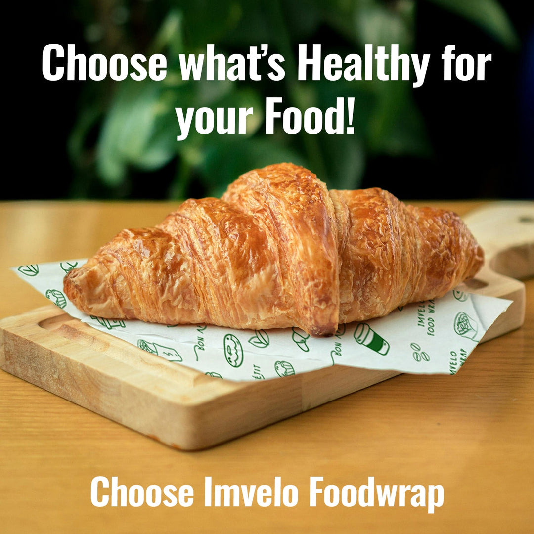 Imvelo Food Wrapping Paper Roll - Non-Stick, Oil Proof Butter Paper Roll, Reheatable Foil Paper for Food Wrap, Paper Foil for Chapati, Roti Wrap & More, Wrapping Paper for Food, Parchment Paper