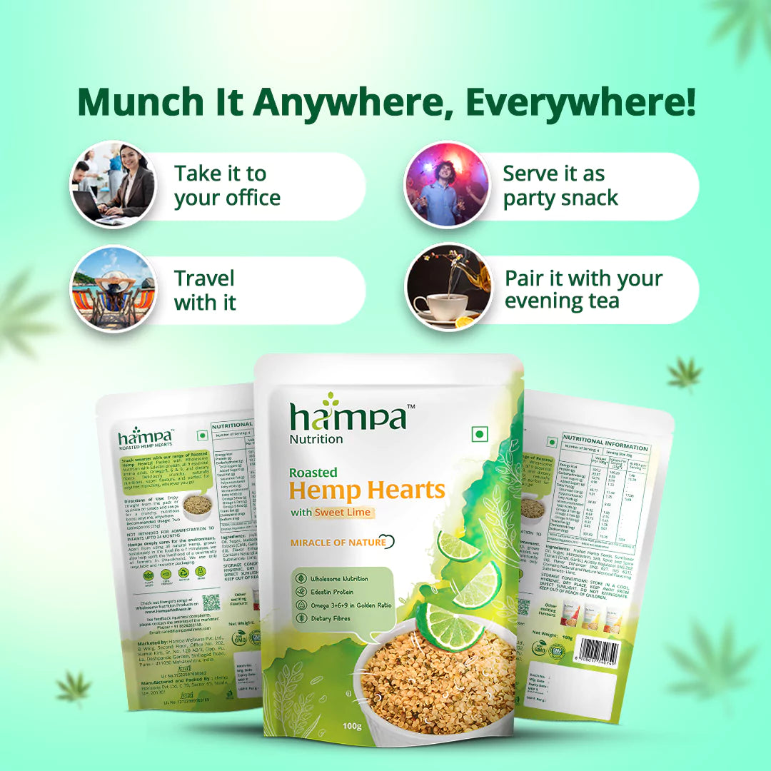 Roasted Hemp Hearts with Sweet Lime, 200g