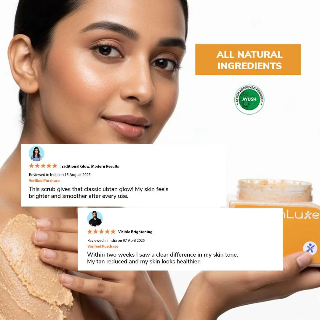 Traditional Ubtan Face & Body Scrub for Tan Removal & Glow